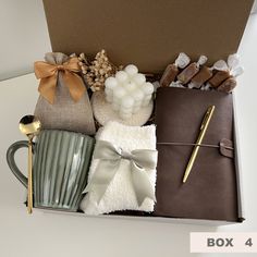 an open box filled with assorted items