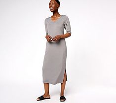 Life is more fashionable when this midi dress is in it. Pair it with wedges, a statement necklace, and your favorite clutch and you're ready for brunch with the girls. Dress it down with sneaks, a ball cap, and a crossbody bag and you're perfecting the casual-chic look. The options are endless. From Women with Control®. Chic Spring Maxi Dress For Loungewear, Spring Chic Loungewear Maxi Dress, Elegant Spring Maxi Dress For Loungewear, Trendy Midi-length Loungewear Dresses, Trendy Midi Length Loungewear Dresses, Chic Relaxed Fit Midi Dress For Spring, Chic Spring Midi Dress With Relaxed Fit, Trendy Midi Dress For Daywear, Trendy Spring Midi Dress For Daywear