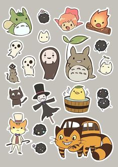 an assortment of stickers with different types of animals