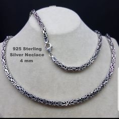 Men Silver Chain, King Necklace, Royal Chain, Pendent Necklace, Sterling Silver Mens