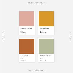 the color palette is shown with different shades