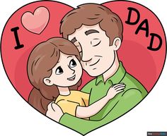 Learn How to Draw a Father Daughter Heart: Easy Step-by-Step Drawing Tutorial for Kids and Beginners. See the full tutorial at https://easydrawingguides.com/how-to-draw-a-father-daughter-heart/