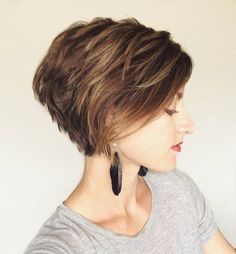 Messy, Layered Short Bob Hair Cut Messy Bob Haircut, Girls Short Haircuts, Long Pixie, Girl Haircuts, Short Haircut, Blonde Bobs