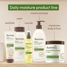 Moisturizing Body Scrub, Aveeno Skin Relief, Natural Cleanse, Dermatologist Recommended Skincare, Moisturizer For Sensitive Skin, Dry Skin Body, Lotion For Dry Skin, Body Lotion Cream, Moisturizing Body Lotion