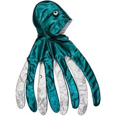 an octopus stuffed animal in green and white