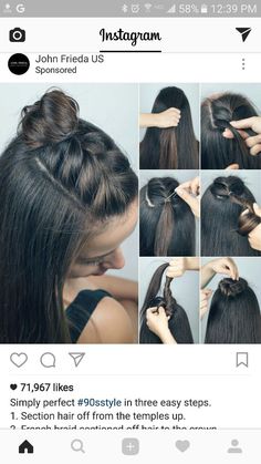 Easy To Do Hairstyles, Braided Top Knots, Short Hair Bun, Peinados Fáciles Para Cabello Corto, Penteado Cabelo Curto, Homecoming Makeup, Medium Length Hair Cuts, Diy Hairstyles