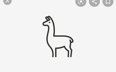 an animal that is standing in the middle of a white screen with icons on it