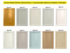 the different types of kitchen cabinets and doors