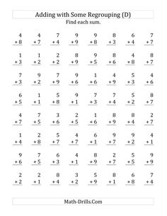 single digit multiplication worksheets 5th Grade Math Worksheets, Math Worksheets For Kids, Multiplication Worksheets, Time Table, Kids Math Worksheets, Homeschool Kindergarten, Math Addition