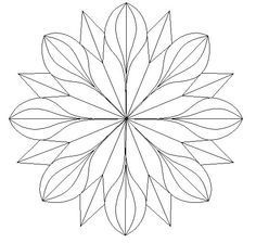 a drawing of a flower with leaves on it