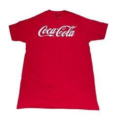 Coca Cola Adult Unisex Size M (38/40) Red White Graphic Script Logo T-Shirt Brand New Without Tags Size - Medium (38/40) Approximate Measurements: Underarm To Underarm - 19” Length - 29.5” Fabric Content - 100% Cotton Machine Washable *Please Note That The Color In Pictures Might Differ Slightly Due To Lighting, Flash And Screen Resolution. Ships Out In 1 Business Day Or Whenever Possible Same Day! Inventory #9571 Red Casual Tops For Streetwear, Casual Red Tops For Streetwear, Red Cotton Shirt With Graphic Print, Red Graphic Tee With Text Print, Red Shirt With Text Print For Summer, University Red Graphic Tee For Streetwear, Red Casual Tops With Letter Print, Casual Red Tops With Letter Print, Red Relaxed Fit Top With Letter Print