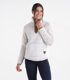 Get ready to cozy up in our Women's Quarter-Zip Pullover  the softest  fuzziest fleece you'll ever meet. Seriously  it s like wrapping yourself in a warm hug from a cloud. Whether you're layering up for a chilly morning or just lounging around  this pullover has got you covered. And don't worry about your essentials the kangaroo pocket with zippers will keep them safe and sound Womens Quarter Zip Pullover, Chilly Morning, Hooded Flannel, Safe And Sound, Chestnut Color, White Tail, Country Shirts, Warm Hug, Fleece Vest