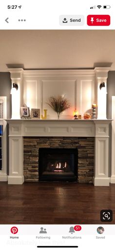 an image of a fireplace in the middle of a room