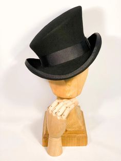 Asymmetric Top Hat, Top Hat, Topper Hat, Edwardian Top Hat, Victorian Top Hat, Felt Hat, Steam Punk Top Hat, Race Top Hat, Derby Top Hat - Etsy Moda Steampunk, Hat Blocks, Asymmetric Top, Crown Heights, Quality Hats, Asymmetrical Tops, Top Hat, Hat Sizes, Tattoo Studio