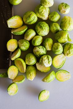 the brussel sprouts are ready to be cut