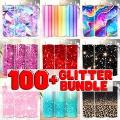 100 glitter wallpapers bundle with different designs and colors for sale in the store