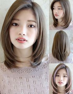 Shoulder Length Hair With Layers Side Part, Shoulder Length Haircuts For Women, Short Hair Cuts For Round Faces, Asian Short Hair, Shoulder Length Hair Cuts, Short Hair Styles For Round Faces