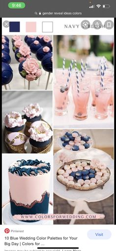 pink and blue wedding color scheme