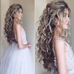 Curly Wedding Hair, Hair Upstyles, Latest Hair, Long Hair Wedding Styles, Wedding Hair Down, Wedding Hairstyles For Long Hair, Latest Hairstyles, Wedding Hair And Makeup