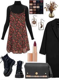 Cute outfit inspo Spring Witch Outfit, Twee Summer Outfits, Witch Style Outfits, Witch Vibes Outfit, Trad Wife Outfit, Whimsigoth Outfits Casual, Witch Inspired Outfit, Practical Magic Outfits, Goth Cottagecore Fashion