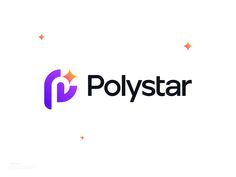 the polystar logo is shown in purple and orange colors, with stars around it