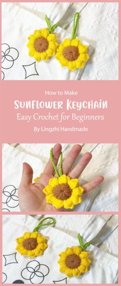 how to make sunflower kerchhan easy crochet for beginners