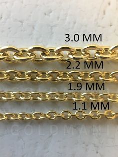 14K Yellow Gold Forsantina Cable Link Chain Necklace, 16" 18" 20" 24" Inch, 1.50 MM 1.90 MM 2.20 MM Gold Oval Cable Chain Jewelry, Anniversary Oval Link Cable Chain Necklace, Anniversary Cable Chain Necklace With Oval Links, Gold Cable Chain Necklace For Anniversary, Gold Cable Chain Necklace For Jewelry Making, Gold Rolo Chain Necklace For Anniversary, Gold Chain Necklace With Rolo Chain And Round Pendant, Gold Oval Chain Necklace For Anniversary, Gold Oval Cable Chain Necklace