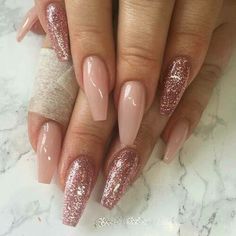 Nail Art Gel, Nagel Tips, Cute Nail Art Designs, Rose Gold Nails, Ballerina Nails, Cute Nail Art, Prom Nails, Luxury Nails, Gel Nail Art