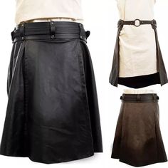 Take your cosplay game to the next level with this Medieval Viking Pirate Shieldmaiden Battle Skirt. Made of sturdy PU leather, the skirt is adorned with a steampunk-inspired armor design and equipped with a belt and tassets for added protection. Perfect for any knight, warrior, or adventurer looking to make a statement (or fend off foes). SPECIFICATIONS Brand Name: NoEnName_Null Gender: Unisex Department Name: ADULT Item Type: SKIRTS Characters: Pirate Components: pants Source Type: Historical Viking Battle, Shield Maiden, Fantasy Armor, Cosplay Costumes, Pu Leather, Vikings, Faux Leather, Leather, Black