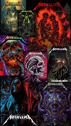 the cover art for metallichead's album, which features an image of skulls and demonic