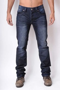 CYCLONE Dark denim (front) Dark Denim, Trousers