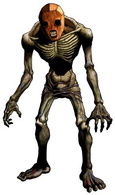 an image of a creepy looking creature with his hands on his hips and head turned to the side