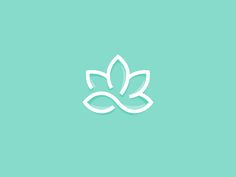 a white lotus flower on a blue background