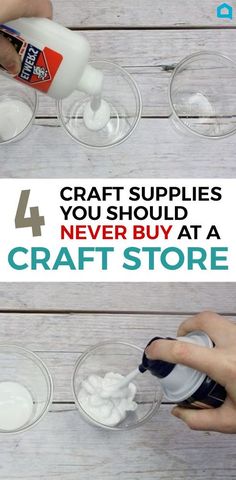 someone is adding cream to their craft store items