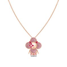 LOUIS VUITTON® - Vivienne Pig Pendant, Pink Gold, Lacquer, Diamonds & Colored Gemstones - Gold Louis Vuitton Vivienne, Louis Vuitton Necklace, Chanel Loafers, Louis Vuitton Collection, Wealth And Abundance, Chinese Astrology, Colored Gemstones, The Vivienne, Louis Vuitton Jewelry