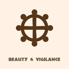 the logo for beauty and vigilance, which is designed to look like a cross