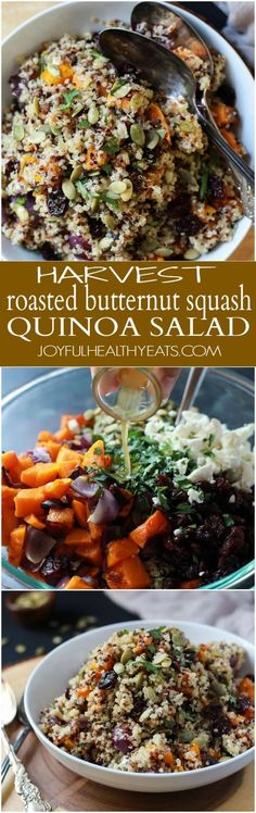 roasted butternut squash and quinoa salad is an easy, healthy side dish