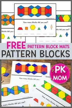 printable pattern block mats for kids to practice their math skills and help them learn how to