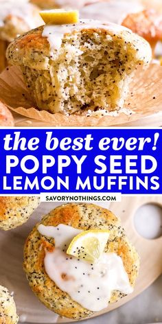 the best ever poppy seed lemon muffins