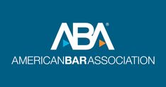 the american bar association logo on a blue background