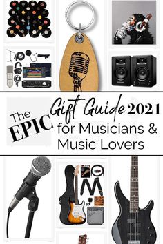 the epic gift guide for musicians and music lovers is featured in this post - it - yourself image