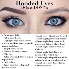 Beauty 
Makeup 
Tips Hooded Eyelids, Eye Makeup Application, Eyeshadow Tips, Makeup Tips For Older Women, Behind Blue Eyes, Eye Makeup Techniques, Hooded Eye Makeup