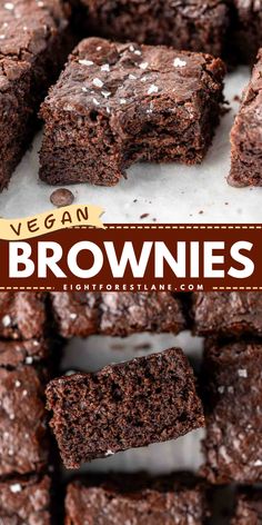 These are the best vegan brownies! They are super easy to make and create brownies that are full of rich chocolate flavour and the perfect fudgy texture with a shiny top. This recipe is made vegan, dairy free and gluten free making it the ultimate dessert for a range of dietary needs. Vegan Bakes, Best Vegan Brownies, Vegan Brownies Recipe, Vegan Chocolate Recipes, Dessert Vegan, Vegan Brownies, Vegan Ideas, Vegan Cream, Vegan Snack