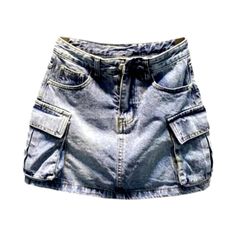 Introducing our stylish Cargo Mini Denim Skort, from our 2023 Summer Collection. This fashion-forward piece is sure to turn heads with its mid-waist cut, zipper & button closure, and stonewashed finish. Enjoy the perfect blend of trend and comfort with every wear!Why You'll Love It Fashion-Forward: The mid-waist silhouette and zipper & button closure make this skort a fashionable must-have for any wardrobe. Stonewashed Finish: The rock-washed finish gives each piece a unique texture, adding dept Hbcu Fashion, Jean Skort, Nostalgic Vibes, Womens Denim Skirts, Denim Skort, Grunge Look, Blue White And Black, Wearing Clothes, Street Style Looks