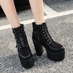 ❤Mine ring strap lace up super platform boots❤ 



Heel Height 15<br>"}'>Unit (cm)
 heel height 15 Dog Slippers, Knee High Boots Flat, Women's Motorcycle Boots, Pu Boots, Black High Heel Boots, Black Platform Boots, Round Toe Shoes, Casual Heels, Motorcycle Boots