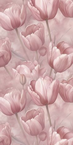 a bunch of pink flowers on a pink background