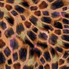 an animal print pattern is shown in brown, black and pink colors on the fur