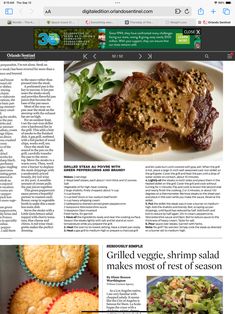 an image of a magazine page with food on it