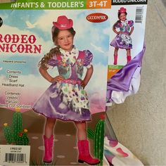 Nwt Rodeo Unicorn Cowgirl Dress Costume Includes: Scarf, Headband Hat Size 3t-4t *Same Or Next Day Shipping Cowgirl Halloween Costumes, Cowgirl Dress, Halloween Costume Toddler Girl, Cowgirl Halloween, Toddler Girl Halloween, Headband Hat, Cowgirl Dresses, Toddler Halloween Costumes, Girls Halloween