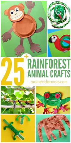 25 rainforest animal crafts for kids that are fun and easy to make with paper plates